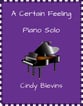 A Certain Feeling piano sheet music cover
